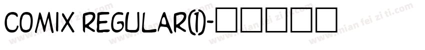 Comix Regular(1)字体转换